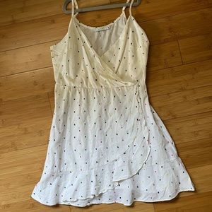 LUSH cream multicolor polka dot dress